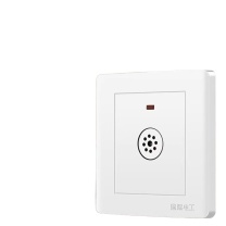 国际电工 二线声光控开关楼道感应灯声控延时开关 86型 (白色)