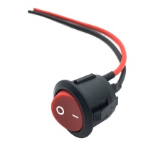 李绅 船型开关 12mm金属开关 自锁+带线