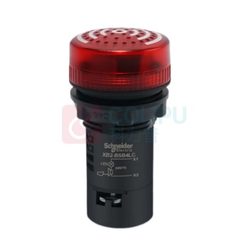 施耐德 Schneider 蜂鸣器 XB2BSB4LC 红色LED指示灯闪亮型断续音警报AC/DC24V (红色)