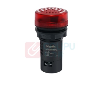 施耐德 Schneider 蜂鸣器 XB2BSB4LC 红色LED指示灯闪亮型断续音警报AC/DC24V (红色)