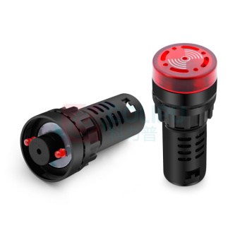 汇君 HJUN 16mm蜂鸣器LED声光闪光报警器讯响器扬声器AD16-16SM 绿色 12V fmq16-g12v