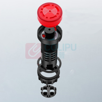 汇君 HJUN 16mm蜂鸣器LED声光闪光报警器讯响器扬声器AD16-16SM 黄色 220V fmq16-y220v