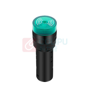 汇君 HJUN 16mm蜂鸣器LED声光闪光报警器讯响器扬声器AD16-16SM 绿色 220V fmq16-g220v