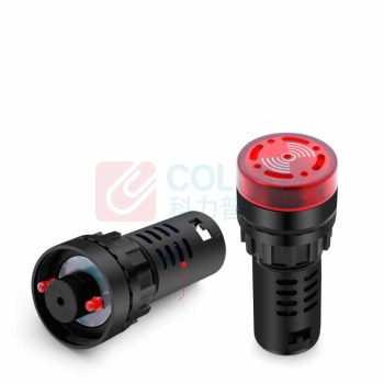 汇君 HJUN 16mm蜂鸣器LED声光闪光报警器讯响器扬声器AD16-16SM 绿色 24V fmq16-g24v