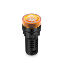 汇君 HJUN 22mm蜂鸣器LED声光闪光报警器扬声器讯响器AD16-22SM 黄色 220V fmq22-y220v