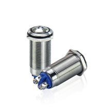 汇君 HJUN 16mm金属脉冲LED声光闪光报警器讯响器扬声器两只螺丝脚 24V jsfmq-16r-24v