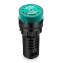 汇君 HJUN 22mm蜂鸣器LED声光闪光报警器扬声器讯响器AD16-22SM 绿色 12V fmq22-g12v