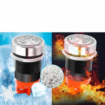 汇君 HJUN 22mm金属蜂鸣器LED声光闪光高分贝报警器讯响器扬声器 红色12v js22-12r