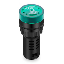 汇君 HJUN 22mm蜂鸣器LED声光闪光报警器扬声器讯响器AD16-22SM 绿色220V fmq22-g220v