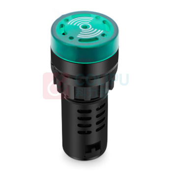 汇君 HJUN 22mm蜂鸣器LED声光闪光报警器扬声器讯响器AD16-22SM 绿色220V fmq22-g220v