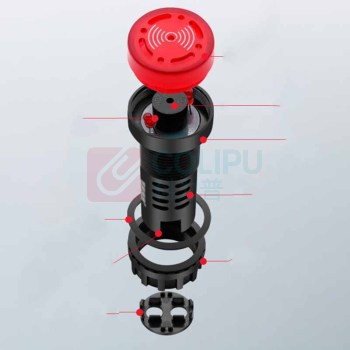 汇君 HJUN 22mm蜂鸣器LED声光闪光报警器扬声器讯响器AD16-22SM 绿色220V fmq22-g220v