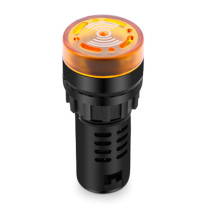 汇君 HJUN 22mm蜂鸣器LED声光闪光报警器扬声器讯响器AD16-22SM 黄色12V fmq22-y12v