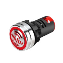 汇君 HJUN 22mm高分贝有源声金属蜂鸣器断续声红光报警器 220V红光 GQ22-SM-220VR /