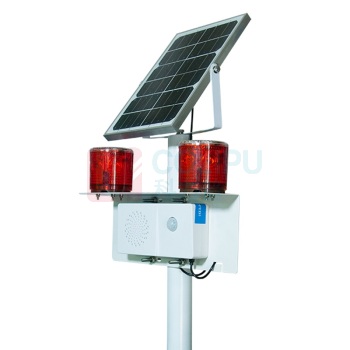 凯瑞 太阳能声光警示灯 KL5098 3.7VDC 2×0.4W IP65 闪光频率60次/分钟 LED 1000K (白色)