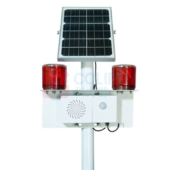凯瑞 太阳能声光警示灯 KL5098 3.7VDC 2×0.4W IP65 闪光频率60次/分钟 LED 1000K (白色)