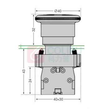 施耐德 Schneider 开关 XB2BS542C φ40 1常闭102 (红色)