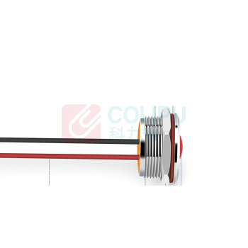 汇君 HJUN 22mmLED防水金属指示灯小型带线电源工作信号指示灯 蓝光 220v lzd22-b-220