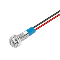 汇君 HJUN 6mmLED金属指示灯防水信号灯带线电源工作灯 白色 220V lzd6yp-dxw-220v