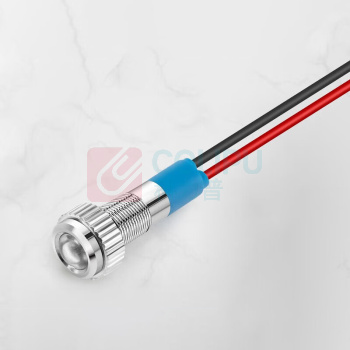 汇君 HJUN 6mmLED金属指示灯防水信号灯带线电源工作灯 白色 220V lzd6yp-dxw-220v