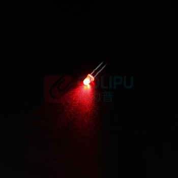 汇君 HJUN 3mm发光二极管F3直插灯珠元件包LED灯 有边红灯 ejg-r-1000b / 1000只/包