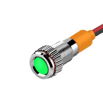 汇君 HJUN 6mmLED防水金属指示灯小型带线电源工作信号指示灯 绿光3-8V lzd6-g-38