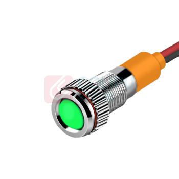 汇君 HJUN 6mmLED防水金属指示灯小型带线电源工作信号指示灯 绿光220V lzd6-g-220