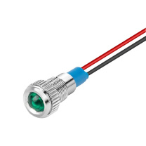 汇君 HJUN 8mm金属LED高亮发光防水信号灯带线指示灯 绿色 6V lzd8yp-dxg-6v /