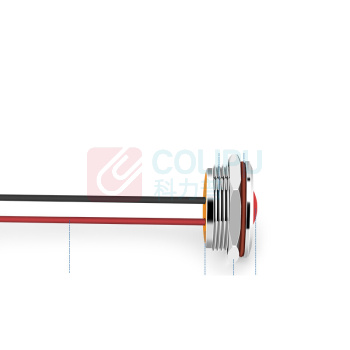 汇君 HJUN 25mmLED防水金属指示灯小型带线电源工作信号指示灯 黄光 9-24v lzd25-y-924
