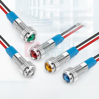 汇君 HJUN 6mmLED金属指示灯防水信号灯带线电源工作灯 白色 12V lzd6yp-dxw-12v