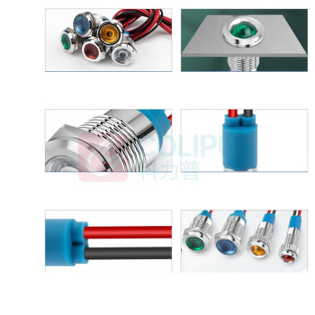 汇君 HJUN 6mmLED金属指示灯防水信号灯带线电源工作灯 白色 12V lzd6yp-dxw-12v