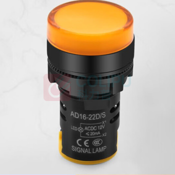 汇君 HJUN LED高亮指示灯AD16-22DS工作电源信号灯 平面-黄光 380V AD16-22DS-Y-380V-P-hj