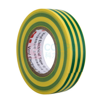 3M 电气绝缘胶带 18mmX10mX0.13mm 阻燃 (黄绿色)