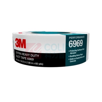 3M 单面布基胶带 黑色 48mm×54.8m 1卷 6969