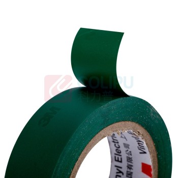 3M 电工绝缘胶带(绿) 1500# PVC阻燃防水绝缘 0.13mm*18mm*10m 1卷
