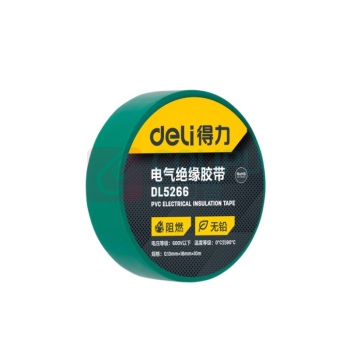 得力 deli 绝缘胶带(绿) DL5266 0.13mmx18mmx10m