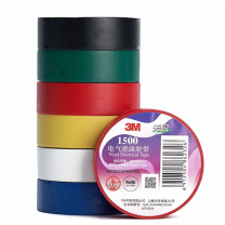 3M 3M 绝缘胶布 150# 18mm*10m*0.13mm (黑红绿白蓝黄 六色彩色混合装) 12卷/组
