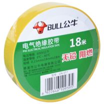 公牛 BULL PVC绝缘胶带 GN-ET7 0.15mm*18mm*18m (黄) 13300274