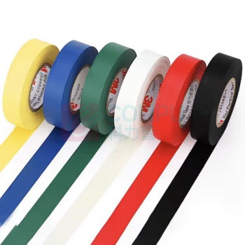 3M 电工胶带 电气绝缘胶带 PVC电工胶布 无铅600V 1500# 18mm*10m*0.13mm (红色) 10卷/组