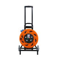 野狼 YELANG 小车式350电缆盘(220V) YL-35FS-0380 2*1.5*80m (橙色) 电缆价格随铜价波动