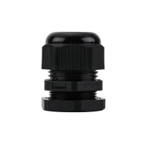 汇君 HJUN 尼龙电缆防水接头M型塑料电缆固定头葛兰头连接器 M24 fsjt-m2415bl-10 (黑色) 10只/包