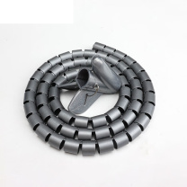 汇君 HJUN 户外电线收纳固定整理绕线器保护套软套软管 内径28mm 28-5M-GR (灰色) 5米/根【配理线夹】