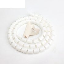 汇君 HJUN 户外电线收纳固定整理绕线器保护套软套软管 内径22mm 22-5M-W (白色) 5米/根【配理线夹】