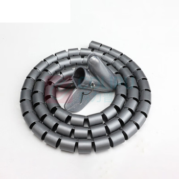 汇君 HJUN 户外电线收纳固定整理绕线器保护套软套软管 内径22mm 22-5M-GR (灰色) 5米/根【配理线夹】