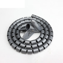 汇君 HJUN 户外电线收纳固定整理绕线器保护套软套软管 内径22mm 22-5M-GR (灰色) 5米/根【配理线夹】