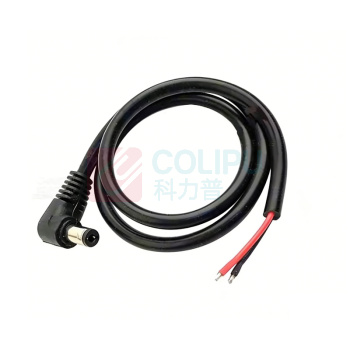 优企 弯头 单公头电源线 DC5.5*2.1MM 0.75平方 2米