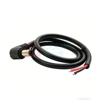 优企 弯头 单公头电源线 DC5.5*2.1MM 0.75平方 2米