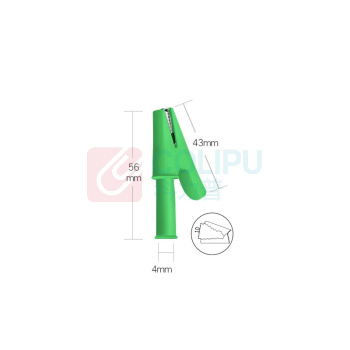 汇君 HJUN 单头鳄鱼夹高温硅胶线电流20A测试导线 xs001-g (绿色)
