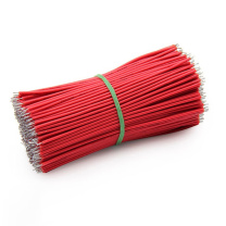 汇君 HJUN 双头镀锡线仔跳线电子连接线0.8mm焊接线导线 长15CM 24AWG 24AWG-15cm-r-500 (红色) 500根/包