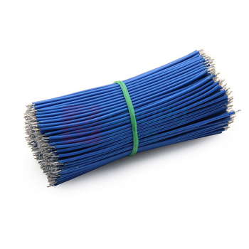 汇君 HJUN 双头镀锡线仔跳线电子连接线0.8mm焊接线导线 长20CM 24AWG 24AWG-20cm-b-500 (蓝色) 500根/包