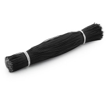 汇君 HJUN 线仔跳线焊接线导线电子连接线双头镀锡 5/0.8 30CM 5/08-300mm-bl-100 (黑色) 100条/包